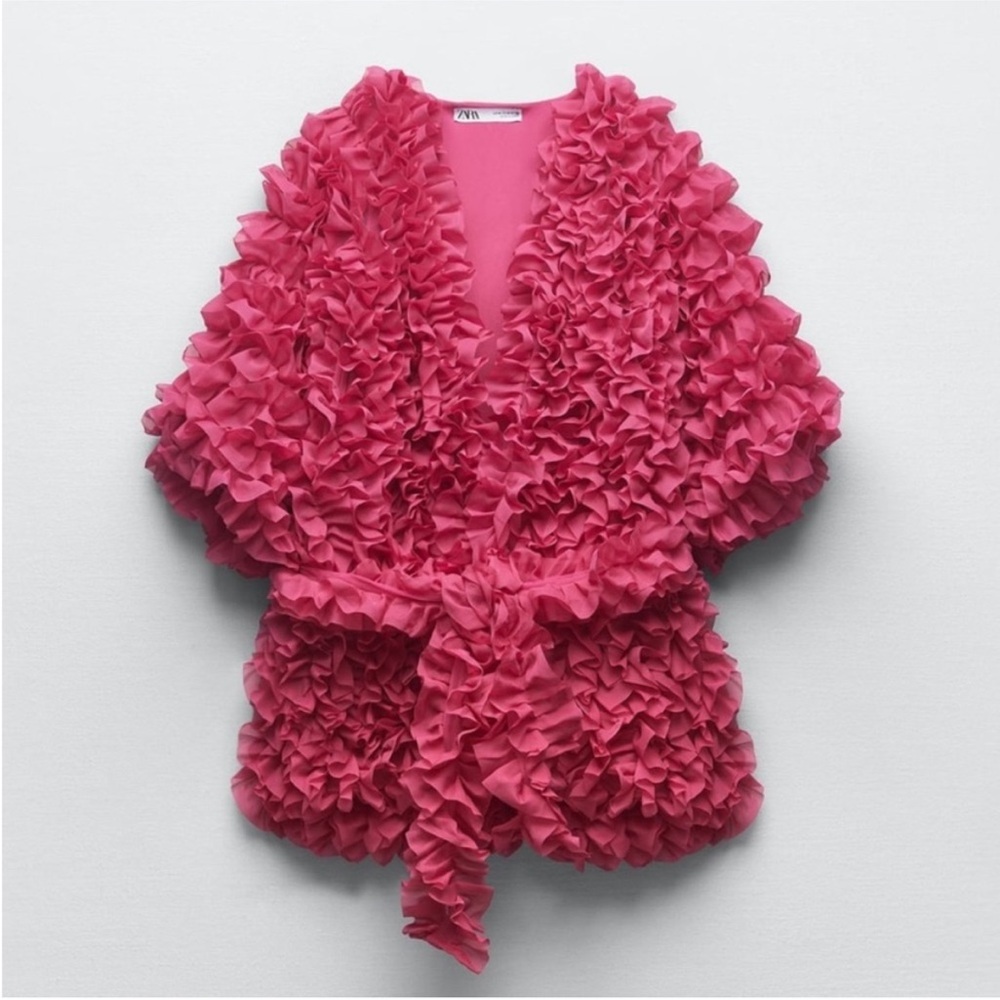 Zara Pink Textured Cape